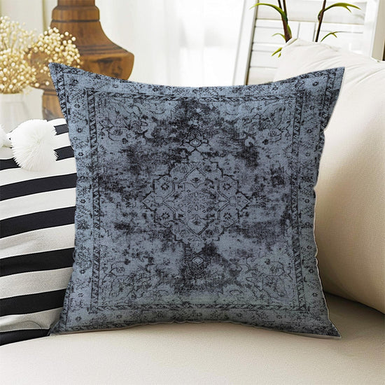 Rug Design Pillow Covers - Colorful Turkish Kilim Pattern Cushion Case, Retro Print Throw Pillow, Vintage Style Accent Pillow Covers