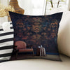 Dark Academia Pillow Cover, Gothic Rooms Cushion, Victorian Castle Decorative Throw Pillowcase, Moody Home Decor Accent