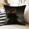 Dark Academia Pillow Cover, Gothic Girl Cushion, Goth Women Decorative Throw Pillowcase, Moody Home Decor Accent