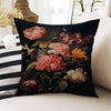 Dark Academia Moody Pillow Cover, Victorian Flowers Cushion, Decorative Throw Pillowcase, Dark Cottagecore Floral Home Decor