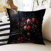 Dark Academia Moody Pillow Cover, Victorian Flowers Cushion, Decorative Throw Pillowcase, Dark Cottagecore Floral Home Decor