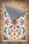 Persian Vintage Style Rug, Colorful Flower Turkish Floral Carpet, Soft Textured Kitchen Runner, Bohemian Area Rugs for Living Room & Bedroom