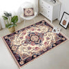 Persian Vintage Style Rug, Red Gray Retro Turkish Floral Carpet, Soft Textured Kitchen Runner, Bohemian Area Rugs for Living Room & Bedroom