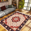 Persian Vintage Style Rug, Red Burgundy Turkish Ottoman Carpet, Soft Textured Kitchen Runner Bohemian Area Rug for Living Room Bedroom