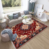 Persian Vintage Style Rug, Red Burgundy Turkish Ottoman Carpet, Soft Textured Kitchen Runner Bohemian Area Rug for Living Room Bedroom