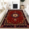 Persian Vintage Style Rug, Red Burgundy Turkish Ottoman Carpet, Soft Textured Kitchen Runner, Bohemian Area Rug for Living Room Bedroom