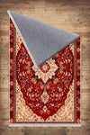 Persian Vintage Style Rug, Red Brown Turkish Ottoman Carpet, Soft Textured Kitchen Runner, Bohemian Area Rug for Living Room Bedroom