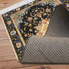 Persian Victorian Style Rug, Blue Black Turkish Ottoman Carpet, Soft Textured Kitchen Runner, Bohemian Area Rug for Living Room Bedroom