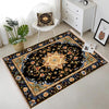 Persian Victorian Style Rug, Blue Black Turkish Ottoman Carpet, Soft Textured Kitchen Runner, Bohemian Area Rug for Living Room Bedroom