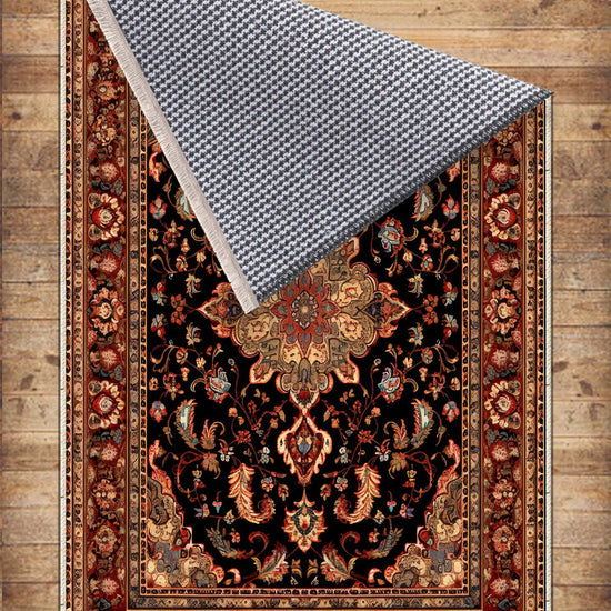 Persian Vintage Victorian Style Rug, Brown Turkish Medieval Carpet, Soft Textured Kitchen Runner, Bohemian Area Rug for Living Room Bedroom