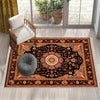 Persian Vintage Victorian Style Rug, Brown Turkish Medieval Carpet, Soft Textured Kitchen Runner, Bohemian Area Rug for Living Room Bedroom