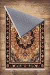 Persian Vintage Victorian Rug, Brown Turkish Medieval Carpet, Soft Textured Kitchen Runner, Bohemian Area Rug for Living Room Bedroom