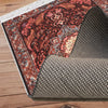 Persian Floral Victorian Rug, Red Burgundy Turkish Medieval Carpet, Soft Textured Kitchen Runner, Bohemian Area Rug for Living Room Bedroom