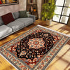 Persian Floral Victorian Rug Brown Orange Turkish Medieval Carpet Soft Textured Kitchen Runner Bohemian Area Rug