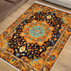 Persian Ethnic Victorian Tribal Rug - Brown Yellow Green Turkish Floral Medieval Carpet, Soft Textured Kitchen Runner Bohemian Area Rug