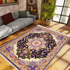Gothic Ethnic Victorian Tribal Rug - Brown Purple Turkish Floral Medieval Carpet, Soft Textured Kitchen Runner Bohemian Area Rug