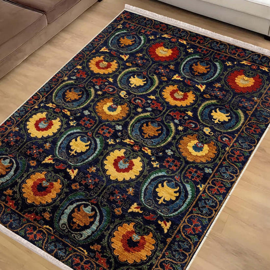 Authentic Ethnic Retro Persian Non-Slip Turkish Kilim Area Rug, Washable Living Room Rugs with pillow case gift, Housewarming Gift