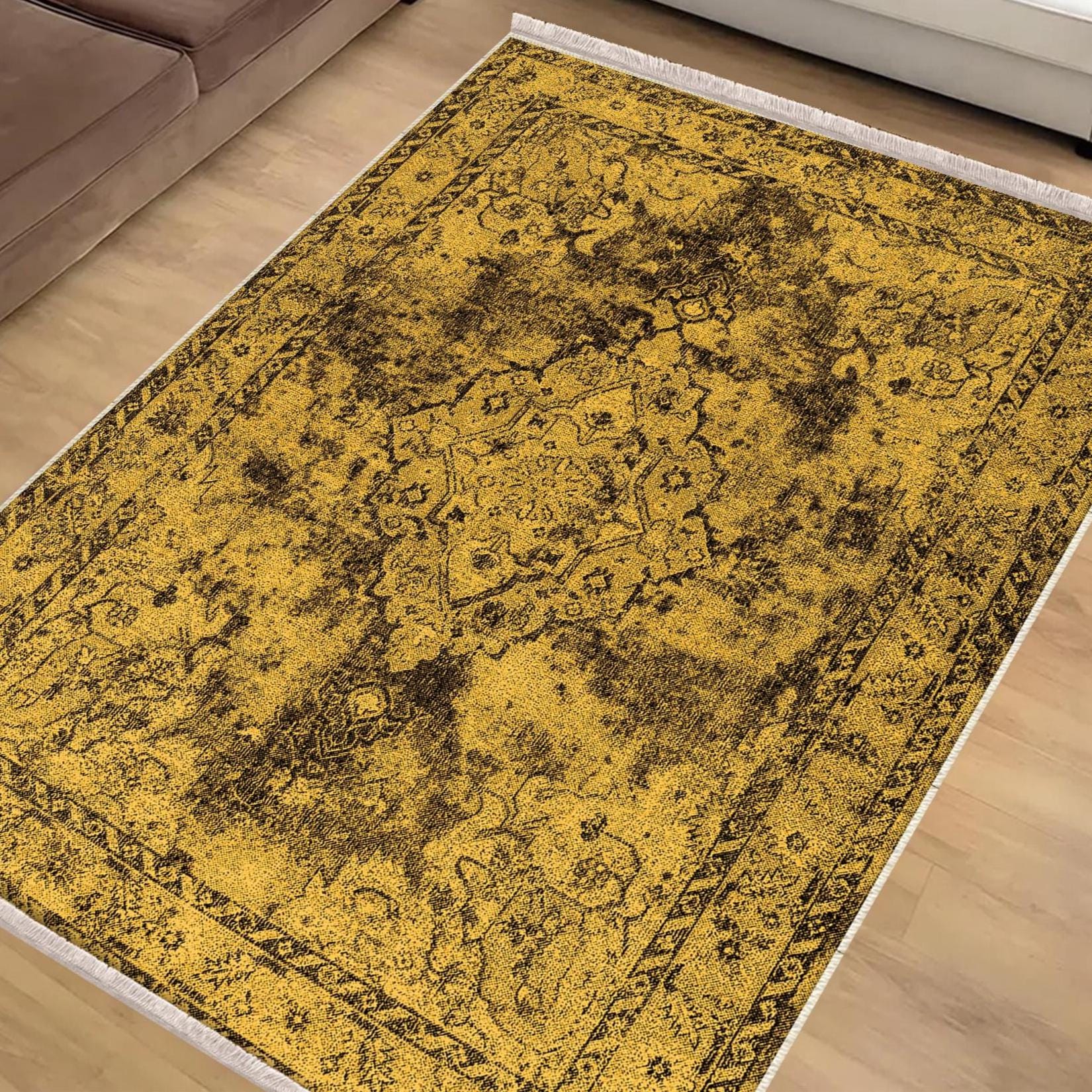 Authentic Ethnic Retro Persian Anatolian Turkish Kilim Area Rug, Washable Non Slip Living Room Rugs with pillow case gift, Housewarming Gift