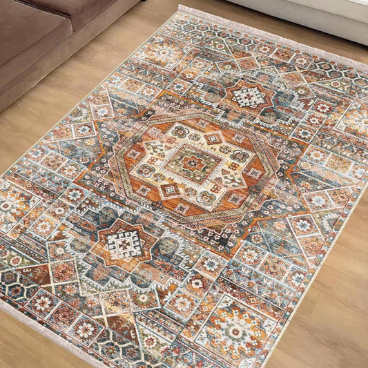 Authentic Ethnic Retro Persian Anatolian Turkish Kilim Area Rug, Washable Non Slip Living Room Rugs with pillow case gift, Housewarming Gift