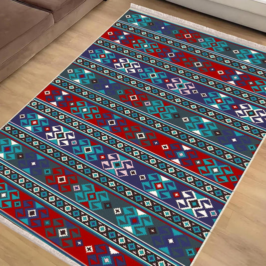 Authentic Ethnic Retro Persian Anatolian Turkish Kilim Area Rug, Washable Non Slip Living Room Rugs with pillow case gift, Housewarming Gift