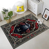 Raven Rug Dark Academia Boho Fairycore Decor | Satanic Gothic Crowcore Cottagecore Rug Witchy Aesthetic Carpet