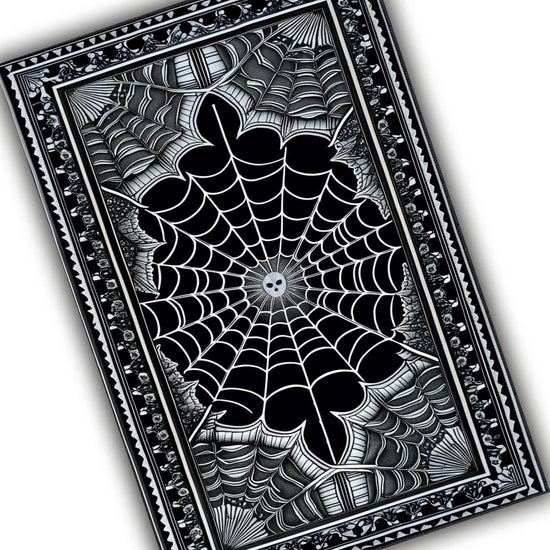 Black Gothic Rug, Spider Web Area Rug, Washable Goth Living Room Rug, Dark Academia Decor, Whimsigoth Goth Area Carpet
