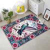 Hummingbird Area Rug with Flowers – Rustic Birds Floor Carpet, Nature-Inspired Home Decor, Soft & Durable Hummingbirds Rug for Living Room