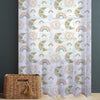 Moon Rainbow Sheer Curtain for Kids Room, Lightweight Boho Floral Nursery Net Voile, Baby Room Window Drapes