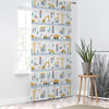 Construction Equipment Sheer Curtain for Kids Room, Lightweight Crane Truck Tractor Bulldozer Nursery Net Voile, Baby Room Window Drapes