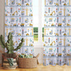 Construction Equipment Sheer Curtain for Kids Room, Lightweight Crane Truck Tractor Bulldozer Nursery Net Voile, Baby Room Window Drapes