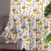 Yellow Marine Vehicles Sheer Curtain for Kids Room, Lightweight Submarine Sailing Ship Nursery Net Voile, Baby Room Window Drapes,