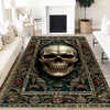 Gothic Skull Rug Vintage Occult Black Skull Area Rug Dark Academia Home Decor Halloween Decor Rug Mystical Boho Macabre Accent Mat