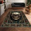 Gothic Skull Rug Vintage Occult Black Skull Area Rug Dark Academia Home Decor Halloween Decor Rug Mystical Boho Macabre Accent Mat