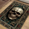 Gothic Skull Rug Vintage Occult Black Skull Area Rug Dark Academia Home Decor Halloween Decor Rug Mystical Boho Macabre Accent Mat