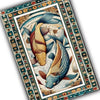 Koi Fish Rug – Colorful Japanese Design Area Rug for Living Room, Office & Home Decor, Unique Gift for Him Her, Housewarming Pond Art Carpet
