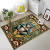Botanical Monkey Rug Forestcore Boho Cottagecore Animal Decor Floral Bohemian Grunge Gothic Victorian Fairycore Carpet