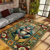 Botanical Monkey Rug Forestcore Boho Cottagecore Animal Decor Floral Bohemian Grunge Gothic Victorian Fairycore Carpet