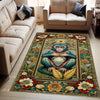 Botanical Monkey Rug Forestcore Boho Cottagecore Animal Decor Floral Bohemian Grunge Gothic Victorian Fairycore Carpet