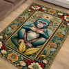 Botanical Monkey Rug Forestcore Boho Cottagecore Animal Decor Floral Bohemian Grunge Gothic Victorian Fairycore Carpet