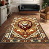 Vintage Lion Rug - Majestic Animal Area Rug for Living Room, Modern Vintage Style Lion Carpet, Popular Decorative Home Accent