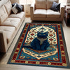 Whimsical Cat Rug Gothic Decor Dark Cottagecore Dark Academia Rug Moody Maximalism Cat Lovers Housewarming Gift