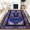 Witchcraft Rug Purple Gothic Floral Mystical Magical Decor for Bedroom Witchy Gift Ethereal Botanical Rug Whimsigoth Aesthetic