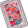 Romantic Floral Area Rug Soft Pink Botanical Carpet Shabby Chic Bedroom & Living Room Accent Mat Cottagecore Aesthetic Gift