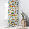 Construction Machines  Sheer Curtain for Kids Room, Lightweight Work Vehicles Truck Bulldozer Nursery Net Voile, Baby Room Window Drapes,