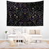 Floral French Wall Tapestry Dark botanical Verdure Eclectic textile Wall Decor Medieval Tapestry dark academia decor Flower tapestry vintage