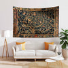Antique Framed Large French Tapestry Wall Art Hanging, Vintage Dark Floral Cottagecore Decor, Vintage Wall Tapestries, lightweight tapestry