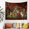 Medieval Tapestry Fabric Wall Art, The Lady and The Unicorn Desire Woven Hanging, Historic Middle Ages Decor, Vintage Style Antique Tapestry