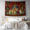 Medieval Tapestry Fabric Wall Art, The Lady and The Unicorn Desire Woven Hanging, Historic Middle Ages Decor, Vintage Style Antique Tapestry