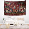 Lady and the Unicorn Smell Belgian Wall Tapestry, Medieval Art Decor, Vintage Fairy Tale Home Hanging, Unique Gift for History Lovers