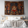 French Princess Medieval Tapestry Wall Hanging, Vintage Goth Decor, Chateau Bedroom Art, Renaissance Style Textile, Elegant Historical Gift